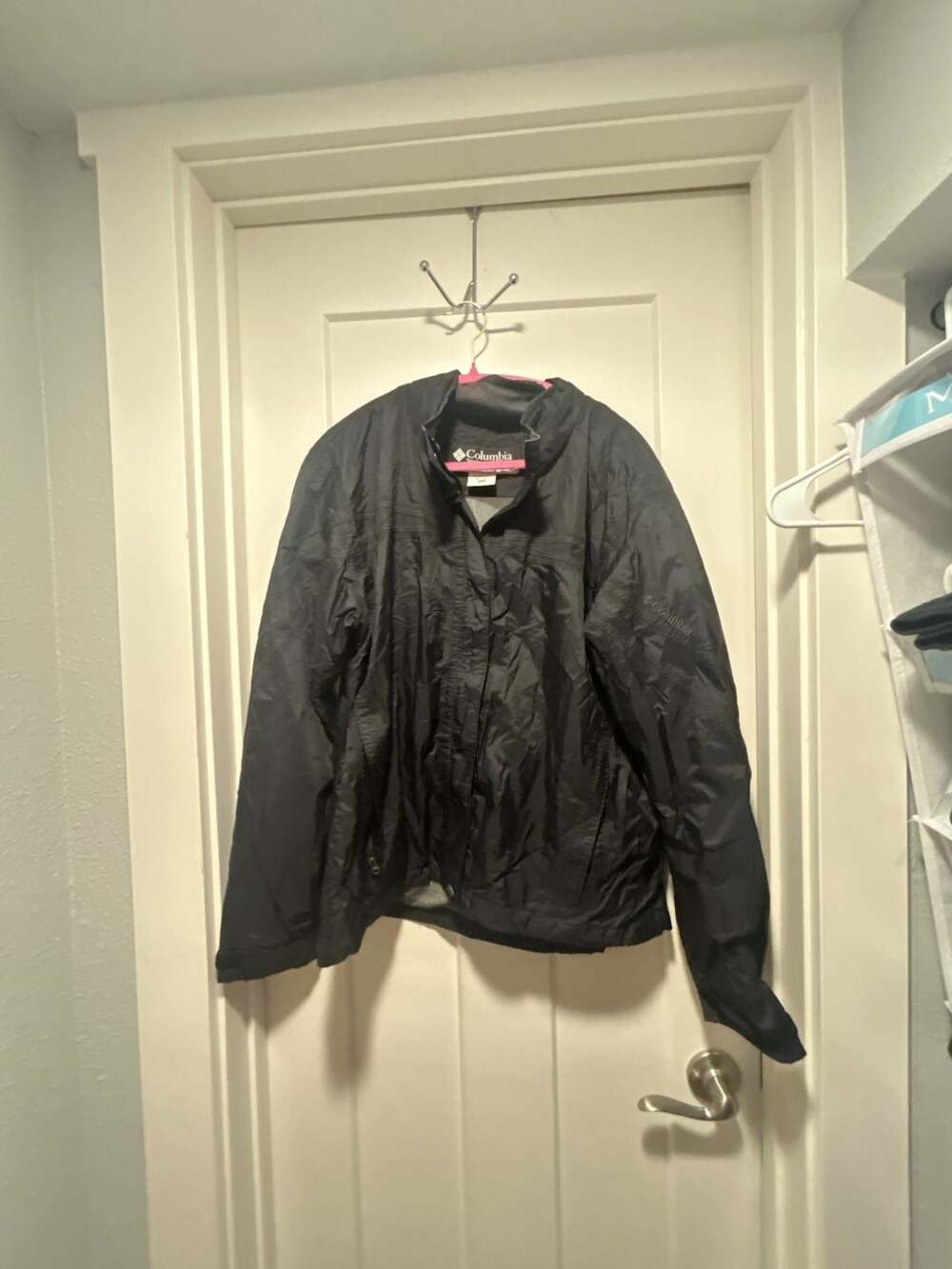 Columbia Full Zip Jacket Size XL Black Windbreaker